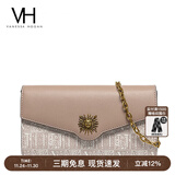 VANESSA HOGAN VH女包太阳神系列贝伦信封包轻奢斜挎包链条包生日礼物送女友 浅褐