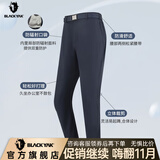 布来亚克25新品夏季轻量弹力薄款商务裤休闲裤男MYM207W 黑色 175