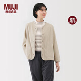 无印良品（MUJI） 女式 抓绒 开衫 外套 外衣 长袖 25年秋季新品 女装 BB2T4C5A 燕麦色 M （160/84A）