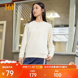 361°卫衣女士秋冬季运动休闲舒适宽松圆领长袖套头上衣662334801D-1
