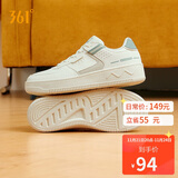 361°运动女鞋秋冬季学生复古厚底增高小白休闲板鞋子女682116601F-10