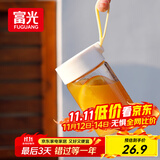 富光清然玻璃杯 高硼硅玻璃水杯子 女生便携牛奶咖啡刻度茶杯330ml