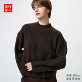 优衣库女装舒芙蕾半高领针织衫/毛衣毛衫479158 38 深褐色 XL /165/92A