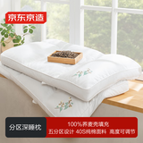 京东京造分区深睡枕 枕头颈椎枕护颈枕深度睡眠专用夏天凉枕 荞麦枕头单只