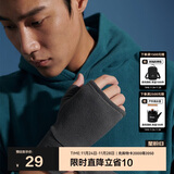 伯希和户外抓绒手套秋冬男女半指保暖骑行跑步运动加厚手套16043104灰L