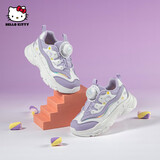 HELLOKITTY童鞋女童运动鞋女孩公主休闲小白鞋秋季旋钮扣老爹鞋潮6877白紫26