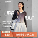 波司登（BOSIDENG）防晒衣女短款冰丝户外防紫外线凉感骑行徒步修身收腰外套 【店长推荐】黑白异想9699 M 165/88A