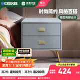 雅兰床头柜卧室储物柜置物简约床边柜收纳柜 （需自行安装柜脚/把手） 米洛Milo(灰色）