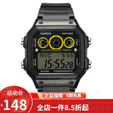 卡西欧（CASIO） 卡西欧(CASIO)小方块数显电子表狂飙安欣同款男防水学生运动手表 黑盘橡胶带AE-1300WH-1A