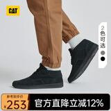 CAT卡特休闲鞋男士CODE系列户外百搭中帮鞋拼色板鞋休闲靴 黑色 41