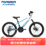 永久镁合金山地自行车20英寸24变速男女式青少年学生单车 王子蓝