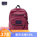 JANSPORT杰斯伯双肩包男旅行轻便背包书包女高中笔记本大学生包电脑包 47JK04S 深紫酒红-隔层+侧袋