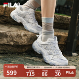 FILA 斐乐官方女鞋FLUID 5猫爪休闲鞋时尚复古运动鞋女鞋 雪白银-猫爪6 F12W522111FSS 39