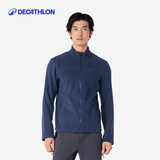 迪卡侬男秋冬薄款摇粒绒保暖抓绒上衣全拉链-蓝色2XL 4924750