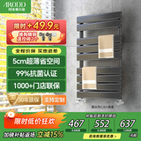 阿洛德小背篓暖气片壁挂式卫生间暖气片水暖散热器铜铝复合暖气片置物架 C款铜铝抗菌平板雅黑400mm 中 0.6米高