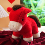 新新精艺新年装饰吉祥物摆件2026马年生肖毛绒公仔年会礼物12#快乐小马