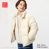 优衣库童装男童女童蓬松羽绒茄克外套夹克羽绒服25秋冬新款478148 01 乳白色 160