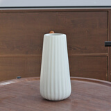 枔北 陶瓷花瓶花艺装饰摆件 日式轻奢高级感插花水养瓷器客厅装饰品 思萱白色小号花瓶(高约19.5厘米) 尺寸参考详情