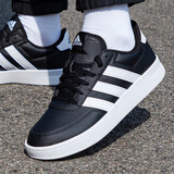 阿迪达斯 （adidas）男鞋2025秋季新款运动鞋轻便透气时尚板鞋经典小白鞋休闲鞋子男 时尚板鞋/黑色/主推款 39