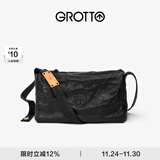 个乐黑石包经典大容量植鞣绵羊皮单肩斜挎通勤软包男女款礼物 黑石L（黑标）