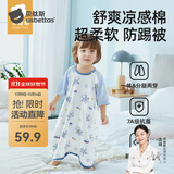 贝肽斯睡袋婴儿睡衣秋季儿童七分袖连体衣童装男女宝宝0-1岁空调防踢被 宇航员巡航【一体+分腿两穿】 110cm 【适用身高105-115cm】