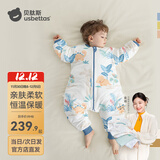 贝肽斯睡袋婴儿春秋季儿童分腿保暖防惊跳睡衣新生儿宝宝恒温睡袋防踢被 丛龙冬季加厚-感温(0-15℃） M码 80-95cm(建议1.5-2.5岁）