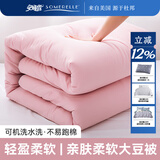 安睡宝（SOMERELLE）七孔大豆被子抗菌被芯空调被双人春秋四季被冬被学生宿舍被褥 香芋紫（7孔抗菌春秋款） 200*230cm