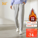 361°运动裤子女秋冬季跑步宽松加绒休闲裤直筒长裤卫裤662444701D