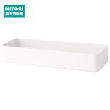 NITORI宜得利家居 日式简约塑料家用厨房用品收纳整理托盘白色WHNBRANC L