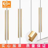 轶超拉手现代简约橱柜门拉手铝合金家具门把手黑色抽屉1米衣柜长拉手 A款香槟金 总长 1000MM