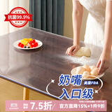 钟爱一生桌垫透明桌面垫餐桌布防水防油PVC软玻璃茶几垫水晶板台面垫抗菌 【磨砂4.0】母婴级抗菌99.9%-足厚2mm 40*60cm【学校小学生餐垫】