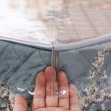 恬景烤火桌布罩皮套透明PVC软玻璃餐桌垫防水防油桌布电炉罩取暖罩套 店长0.5mm压花款 Q 80*80CM