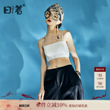 日着原创女装2024修身气质百搭内搭打底吊带抹胸背心 影白 L