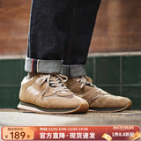 马登男鞋 复古英训鞋低帮轻便休闲鞋反绒皮百搭网面透气运动潮鞋男 浅棕色  马登工装 43