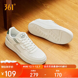 361°运动男鞋秋冬季学生复古厚底增高小白休闲板鞋子男672426615-3