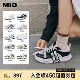 MIO【宋亚轩同款】米奥小白休闲鞋厚底板鞋运动情侣溶解女鞋男老爹鞋 黑/白色 （严浩翔苏新皓同款） 37