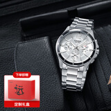 卡西欧（CASIO）手表男休闲商务石英时尚腕表日韩表送男友送老公生日礼物学生送人 白盘钢带MTP-1374D-7A