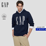 GAP男女装2025秋季新款logo印花抓绒宽松套头连帽衫卫衣786923 海军蓝 S (165/88A) 亚洲尺码