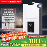 前锋（CHIFFO）燃气热水器微火苗双低压启动V型火孔低燥节能智能变升16升家用JSQ30-XBD2