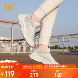 361°运动鞋女秋冬网布健身轻便休闲厚底缓震通勤跑步鞋子682232210-1