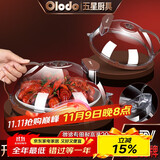 欧乐多（Olodo）德国微波炉加热盖家用微波炉盖子防溅微波炉罩耐高温食品级热菜罩 白色大号普通款（耐高温200度）