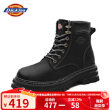 Dickies男士马丁靴高帮时尚男靴百搭舒适透气工装靴 黑色    42   