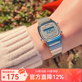 卡西欧（CASIO）手表 小春同款 情侣经典复古小方块 时尚学生表小金表 LA670WA-7D 女款