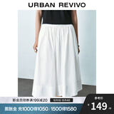 UR2025夏季新款女装时尚休闲百搭超宽松白色半裙UYU550052 本白 (偏宽松) S (XS-S)