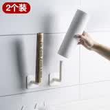 全适免打孔厨房置物架壁挂卷纸架吸盘懒人厨房纸挂架挂钩保鲜膜架杯架