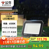 公牛（BULL）LED投光灯户外庭院工厂园林灯露营灯 IP65防水等级100W-6500K白光