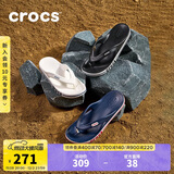 卡骆驰（CROCS）贝雅卡骆班人字拖鞋|205393 黑色/白色-066 41/42(260mm) 