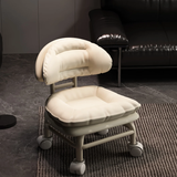 景彩凳子滑轮凳矮凳万向轮小凳子家用换鞋凳板凳沙发凳JD06米白色