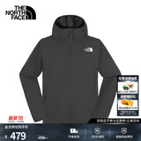 北面（The North Face）皮肤衣防晒衣UPF防晒服 轻薄外套 透气防风夹克男户外舒适 灰色 S /165