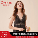 欧迪芬睡衣家居服薄款V领蕾丝花卉女士睡裙镂空拼接款短裙睡衣 XH0101